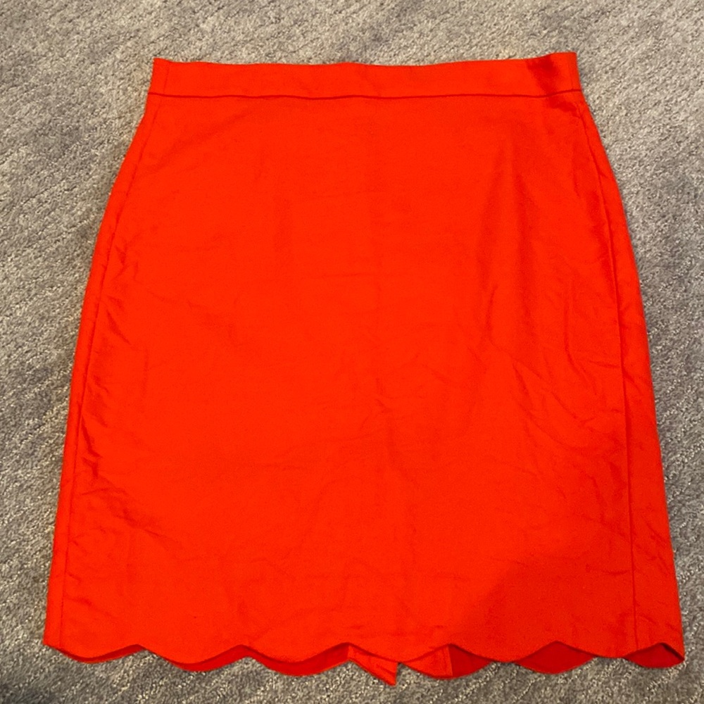 J. Crew Orange Pencil Skirt